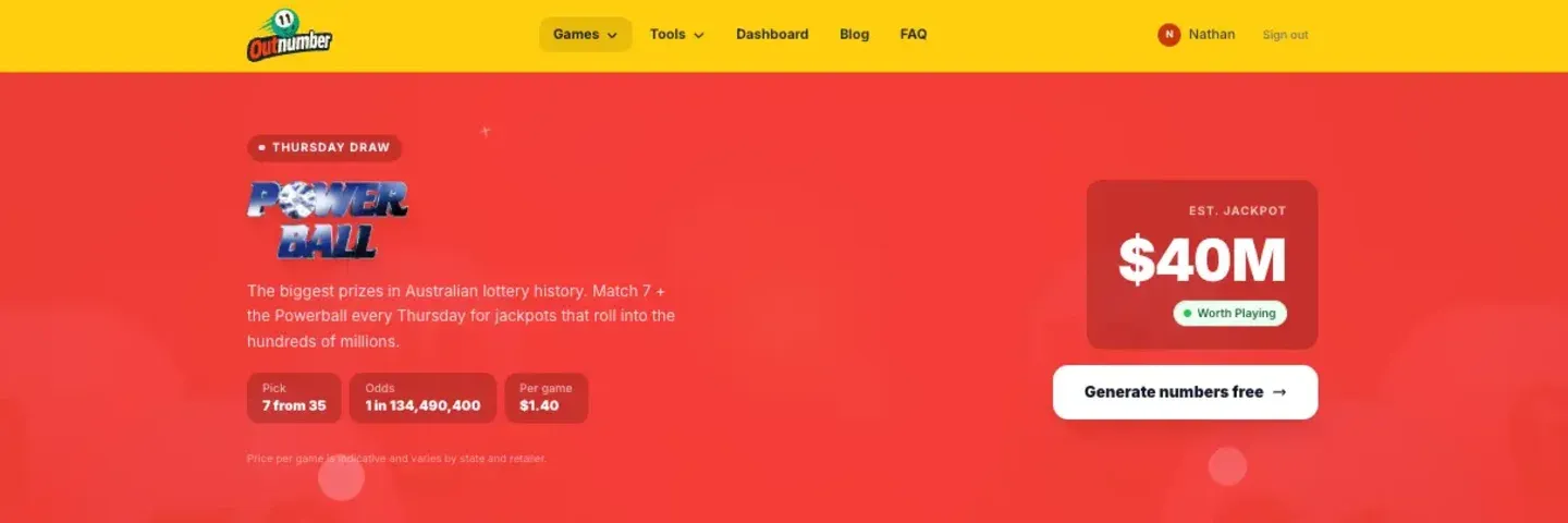 A design detail from the Outnumber website